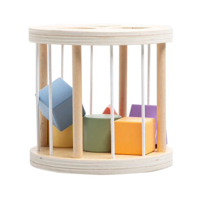 Pearhead Wooden Shape Sorter, Toddlers Montessori Learning Toy