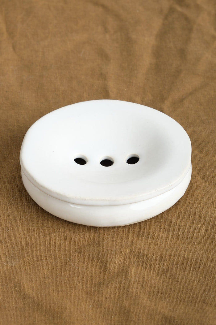 Virginia Sin Home Bath Accessories Peb Soap Dish Glossy White / 4.5" L X 3.75" W X 1" H