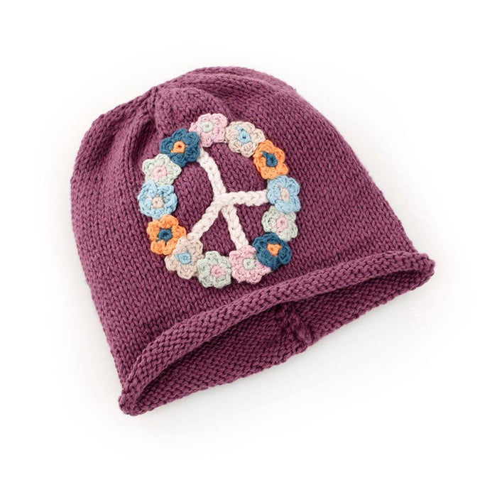 Pebble - Handmade Knit Baby Beanie - Soft Purple Peace Hat