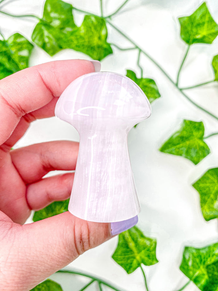 Pink Mangano Calcite Mushroom