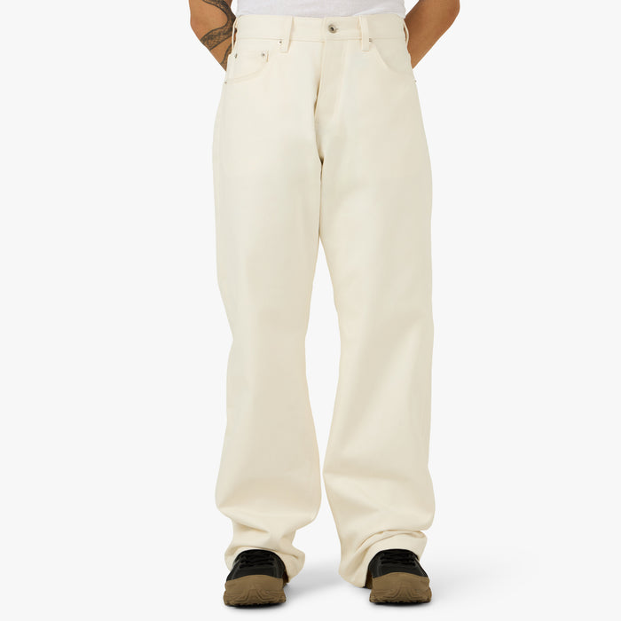 PlazaWorks Modern Wide 5 Pocket Jean / Off-White