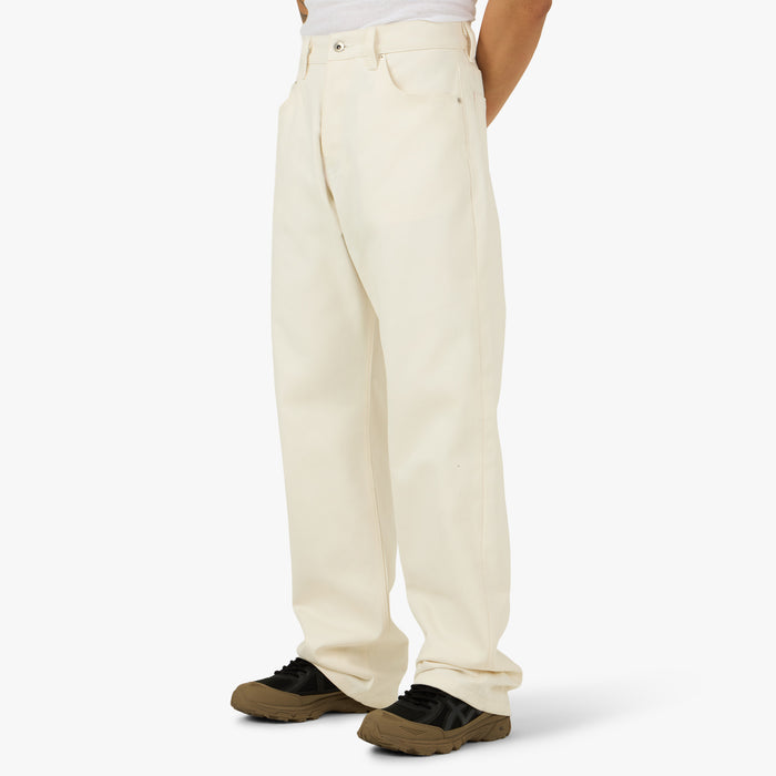 PlazaWorks Modern Wide 5 Pocket Jean / Off-White
