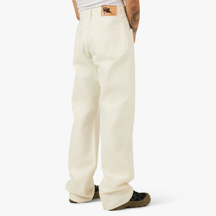 PlazaWorks Modern Wide 5 Pocket Jean / Off-White