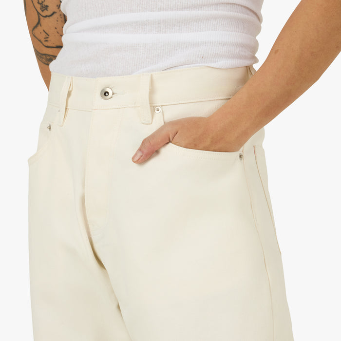 PlazaWorks Modern Wide 5 Pocket Jean / Off-White