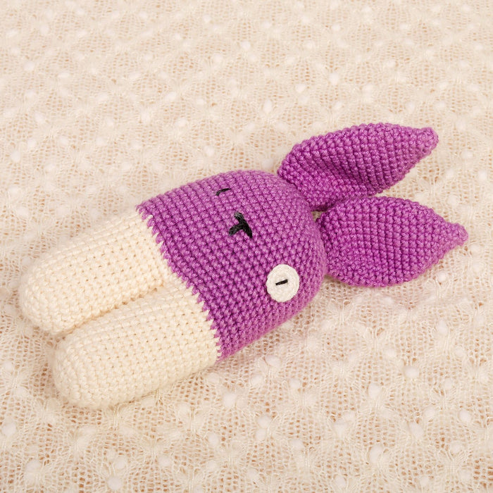 Popped Purple Crochet Rattle - Bubblegum (0-6 Months)