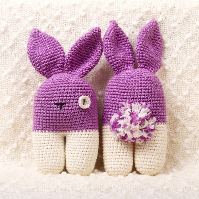 Popped Purple Crochet Rattle - Bubblegum (0-6 Months)