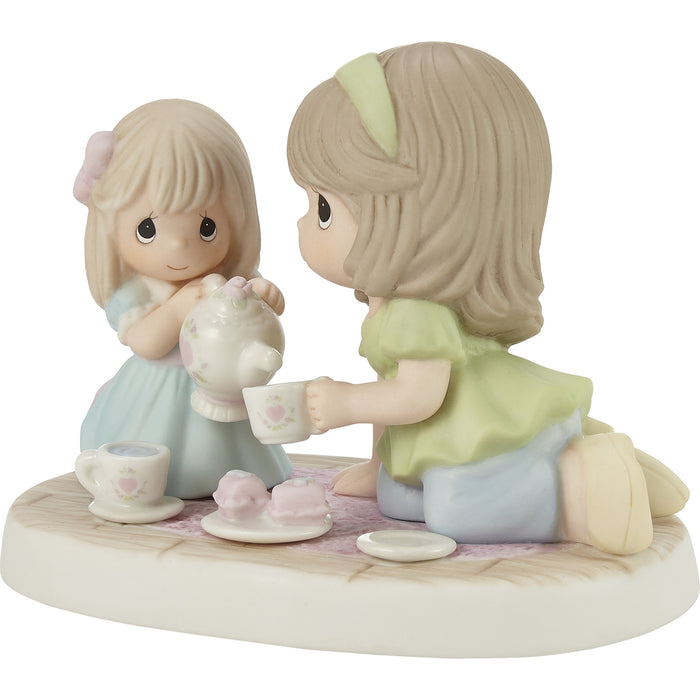Precious Moments - Mom, You're Tea-rrific Daughter Afternoon Tea Party Porcelain Figurine 213010