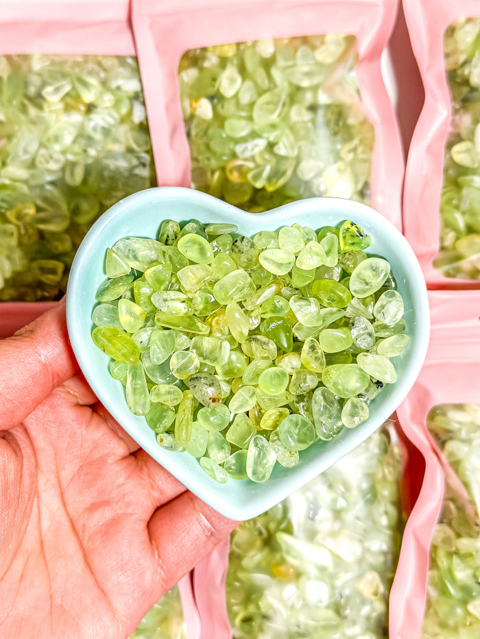 Prehnite Crystal Chip Bag