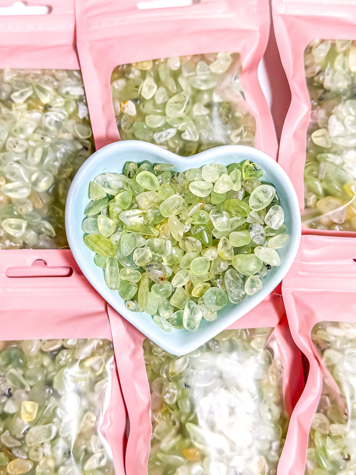 Prehnite Crystal Chip Bag