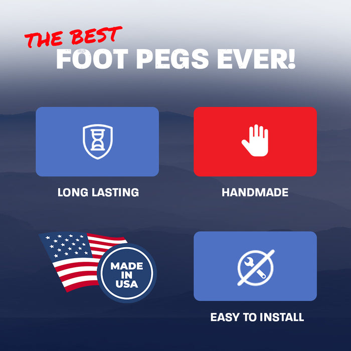 Punisher- Thin Blue/Red Line Foot Pegs