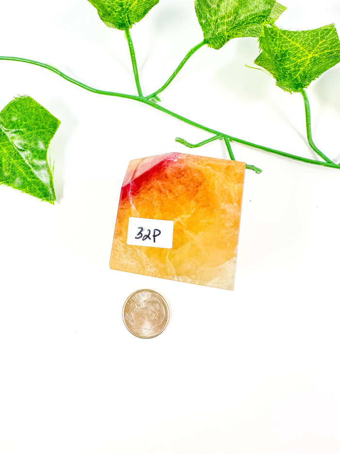 Rainbow Fluorite Standing Cube (32P)
