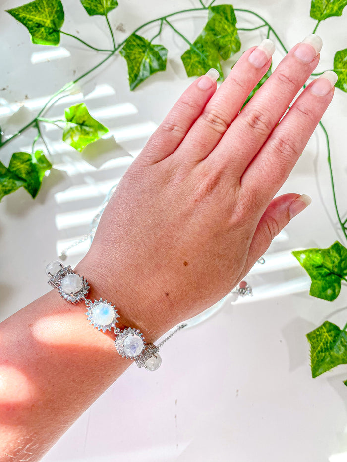 Rainbow Moonstone Tiffany Bracelet