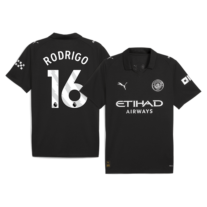 RODRIGO #16 Manchester City Away Soccer Jersey 2025/26