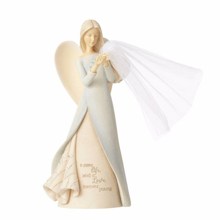 "Sale" Foundations - Bless the Bride Angel Figurine 6000787