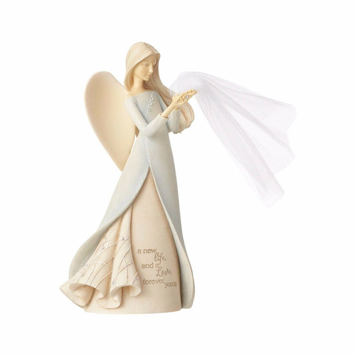 "Sale" Foundations - Bless the Bride Angel Figurine 6000787