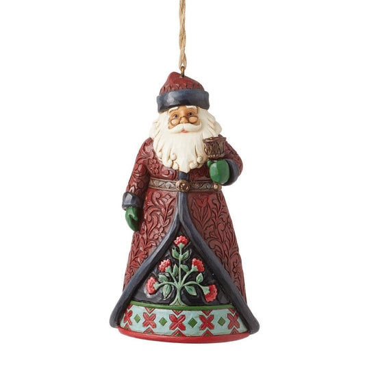 "Sale" Jim Shore Heartwood Creek - Holiday Manor Santa Christmas Ornament 6012888