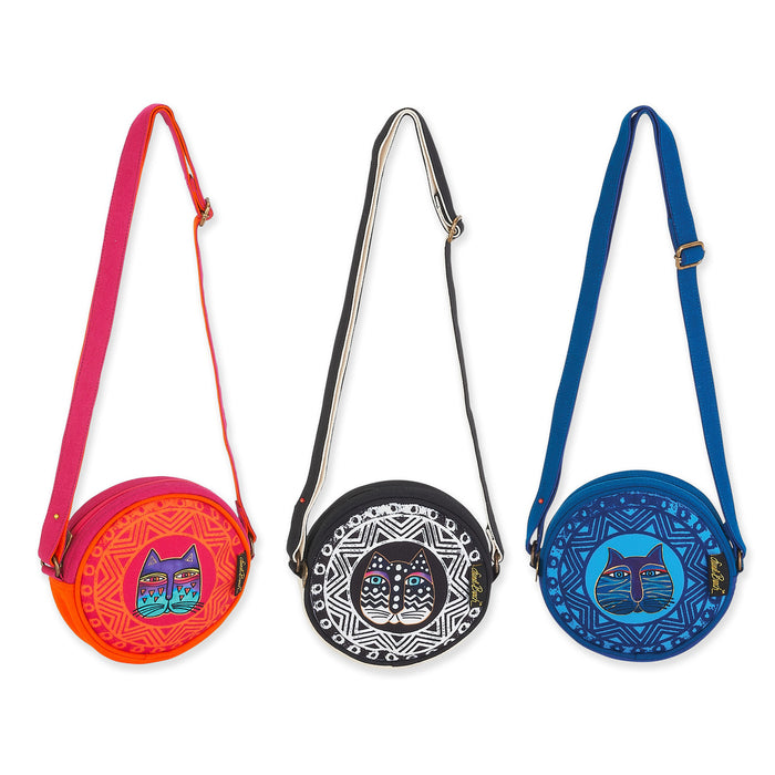 "Sale" Laurel Burch - Stamped Feline Crossbody Shoulder Bag