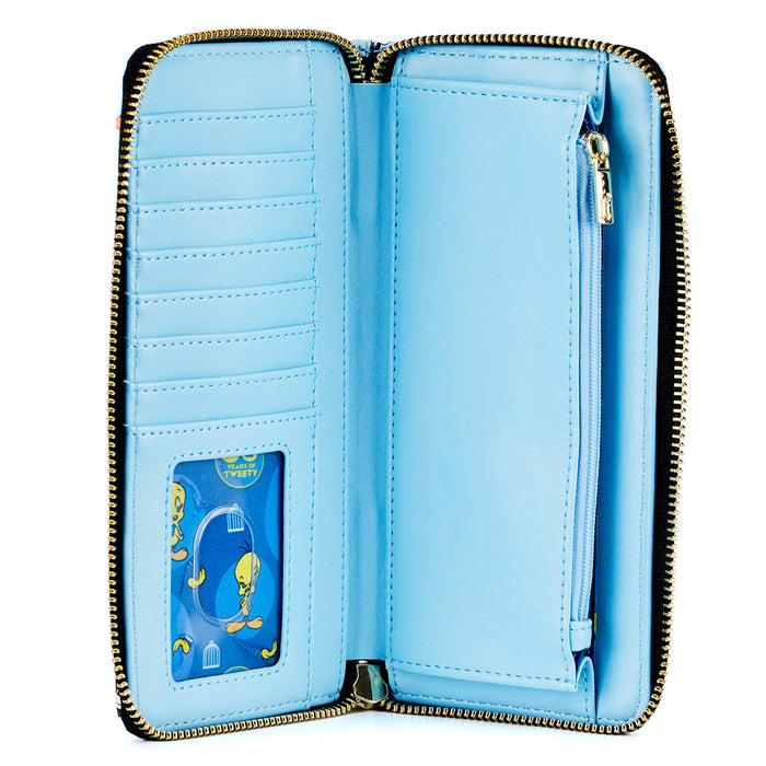 "Sale" Loungefly x Looney Tunes - Tweety and Sylvester 80th Anniversary Zip Around Wallet LTWA0005