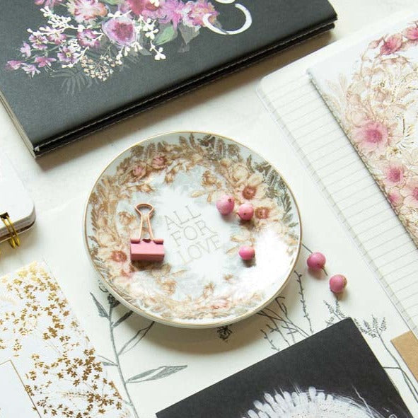 "Sale" Papaya - All for Love Trinket Tray Metallic Gold Foil TT001