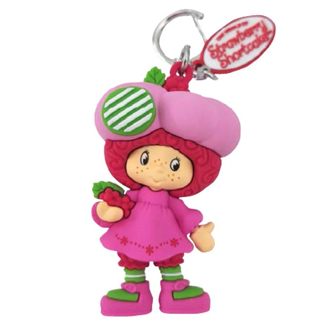 "Sale" The World of Strawberry Shortcake™ x Precious Moments - Raspberry Tart Scented Backpack Bag Clip Charm 259431