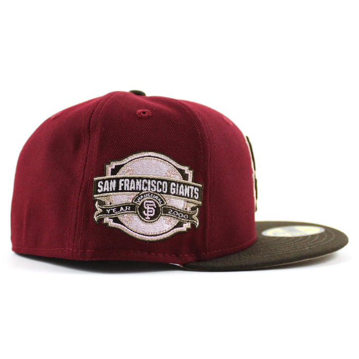 San Francisco Giants Inaugural Season New Era 59Fifty Fitted Hat (Cardinal Brown Camel Under Brim)