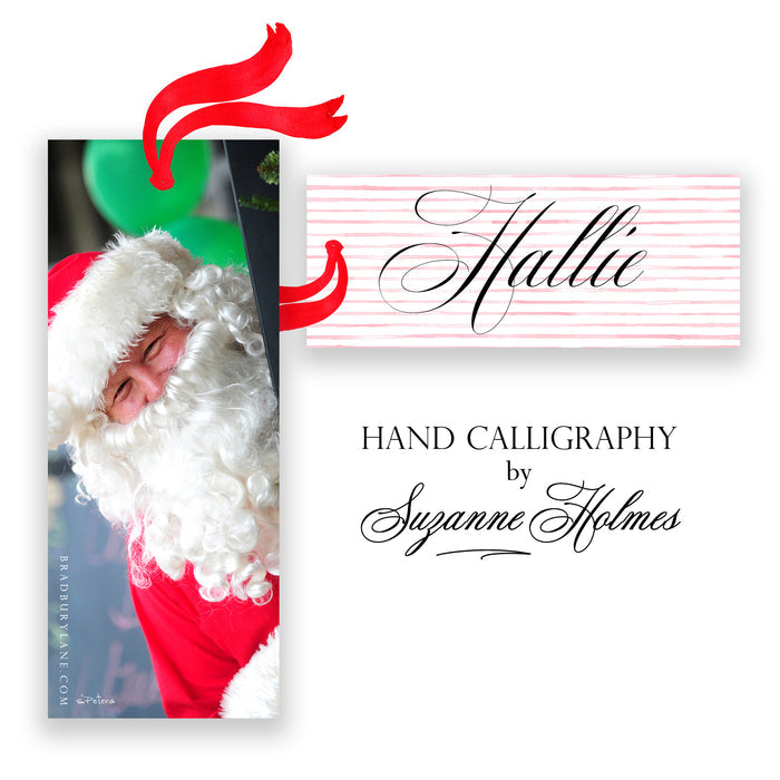 Santa Smiles - Laminated Personalized Bookmark