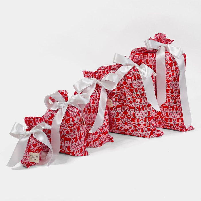 Waste Free Celebrations Scandi Rensdyr Reusable Gift Bag Set