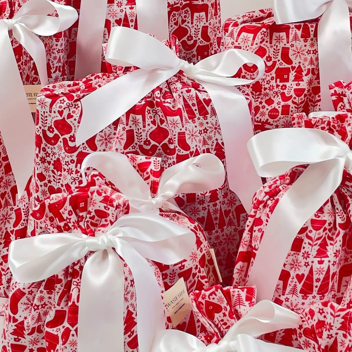 Waste Free Celebrations Scandi Rensdyr Reusable Gift Bag Set
