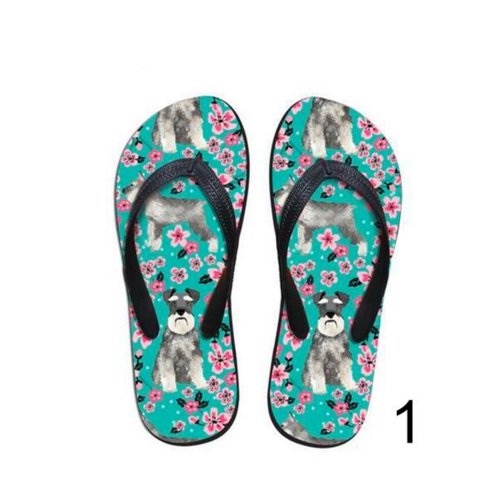 Schnauzer Flip Flops