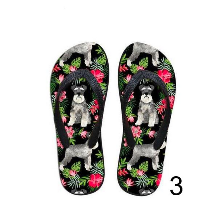 Schnauzer Flip Flops