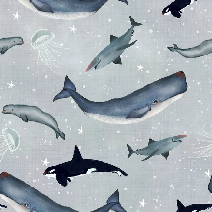 Sea Life Magic Grey - Family Fabrics B.V.