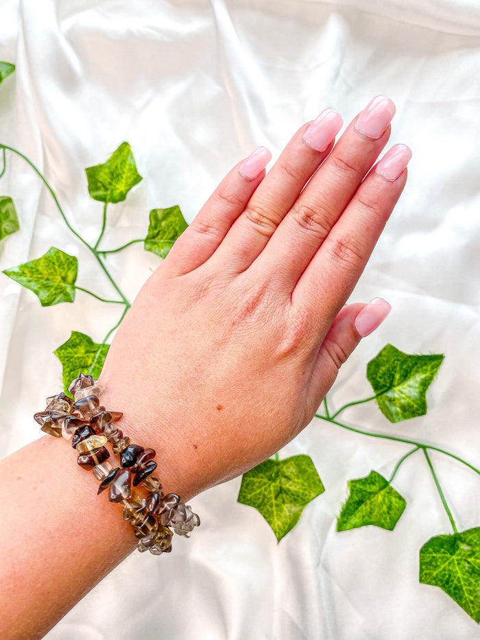 Smoky Quartz Chip Bracelet
