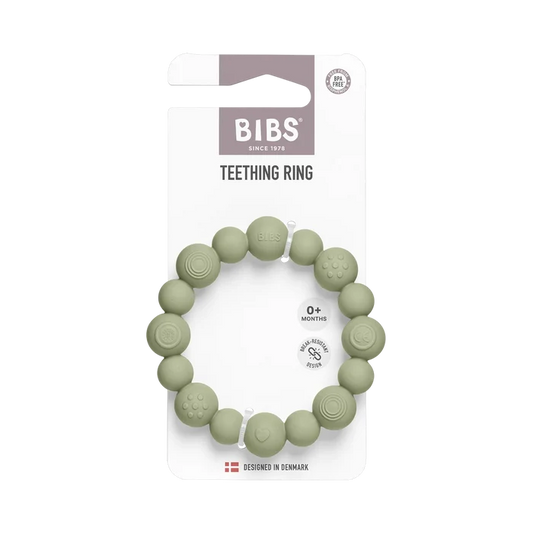 Teether Ring - Beaded - Sage