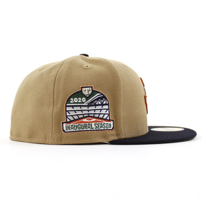 Texas Rangers Inaugural Season New Era 59Fifty Fitted Hat (GITD Khaki Navy Green Under Brim)