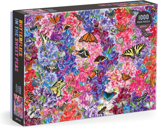 Troy Litten Butterflies in Sweet Peas Puzzle 1000pc