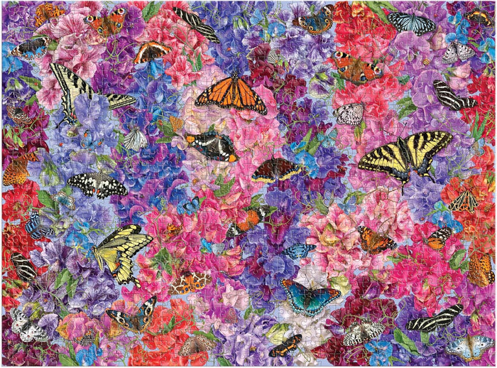 Troy Litten Butterflies in Sweet Peas Puzzle 1000pc