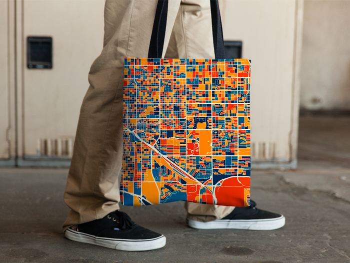 Tucson Map Tote Bag - Arizona Map Tote Bag 15x15