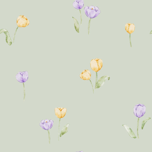 Tulips Mint - Family Fabrics B.V.