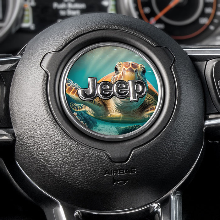 Turtle Smile Steering Wheel Decal