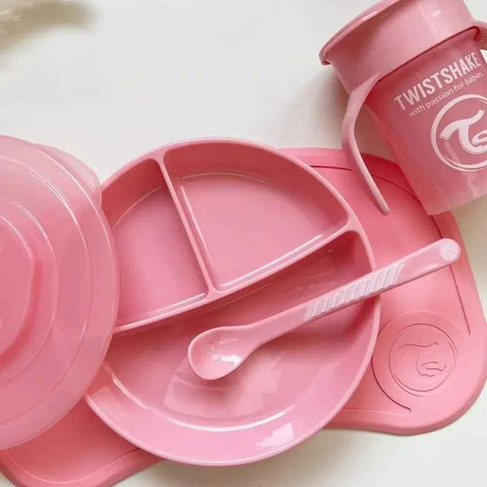 Twistshake® Žlička 3 kos (6+m) Pastel Pink Twistshake