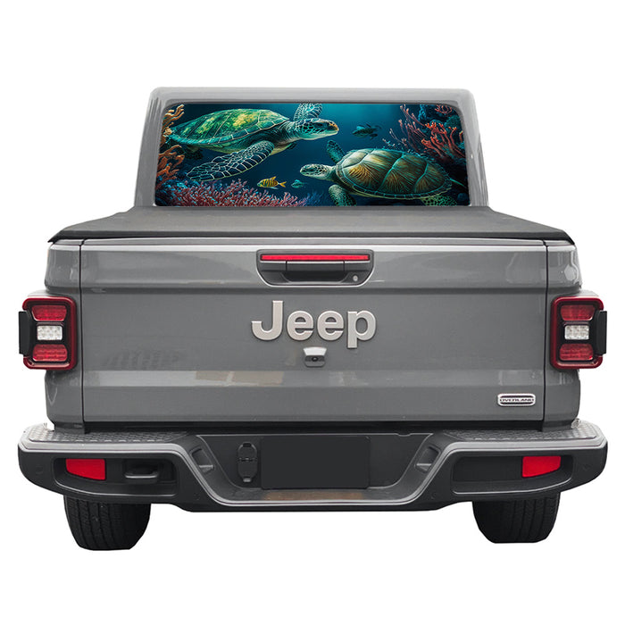 Two Turtles Rear Window Decal