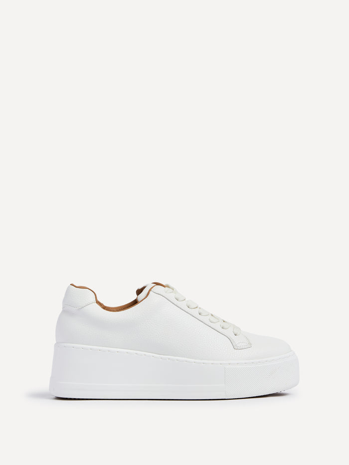 Twyla White Faux Leather Trainers