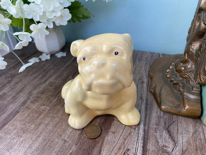 Vintage Ceramic Bull Dog Planter at Duckwells