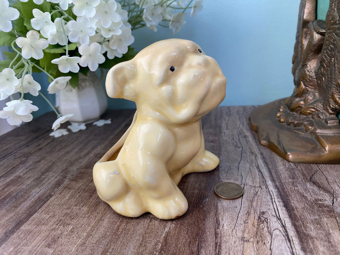 Vintage Ceramic Bull Dog Planter at Duckwells