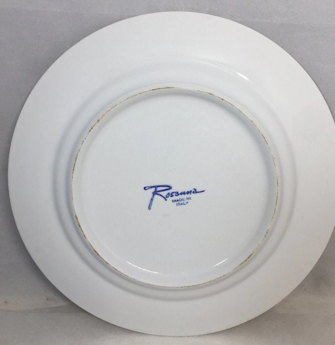 Vintage Fashion Plate, Rosanna Collectible Plate, Made in Italy at Duckwells
