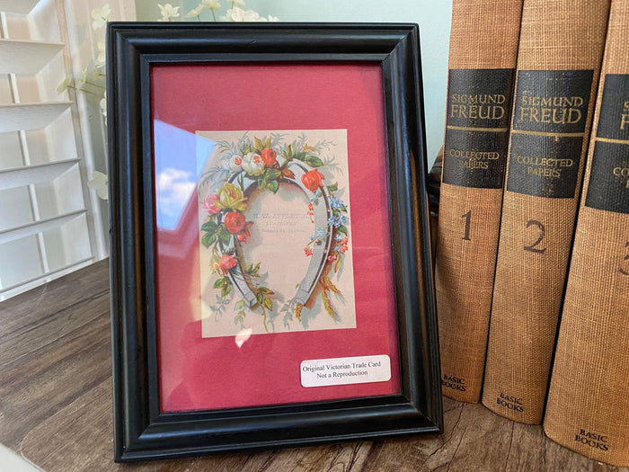 Vintage Framed Antique Victorian Era Trade Card at Duckwells