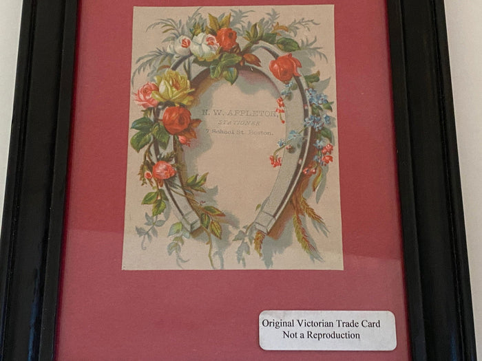 Vintage Framed Antique Victorian Era Trade Card at Duckwells