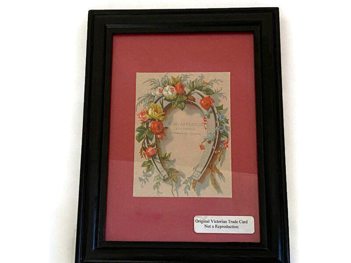 Vintage Framed Antique Victorian Era Trade Card at Duckwells