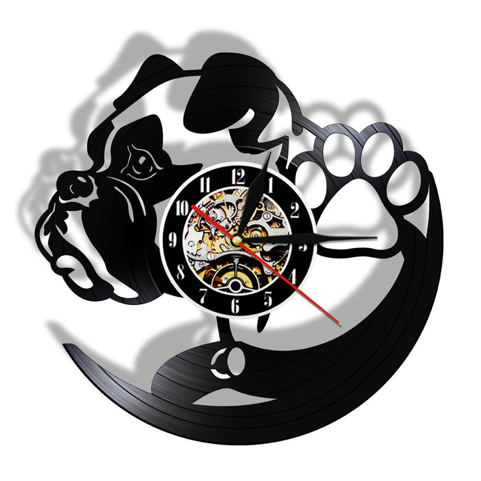 Vinyl Dog Wall Clock