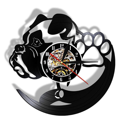 Vinyl Dog Wall Clock